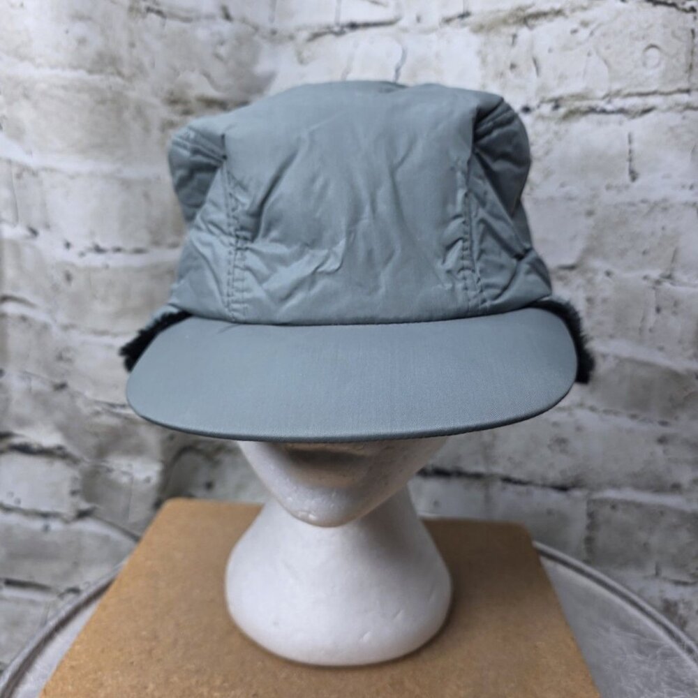 VTG Haband Trapper Hat Ear Flaps Size M  OD Green